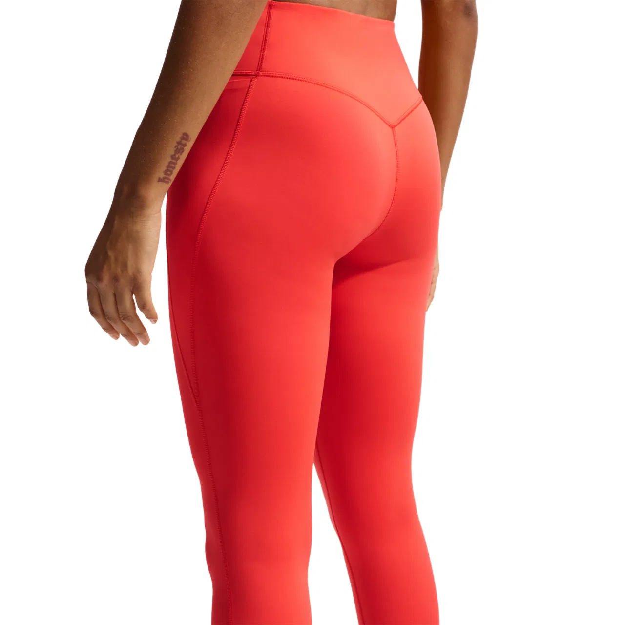 Женские леггинсы с высоким поясом, 7/8, с карманами, Nike Dri-FIT Universal HR 7/8 Pocket Tight, Nike, Lt Crimson/University Red/University Red — фото 2