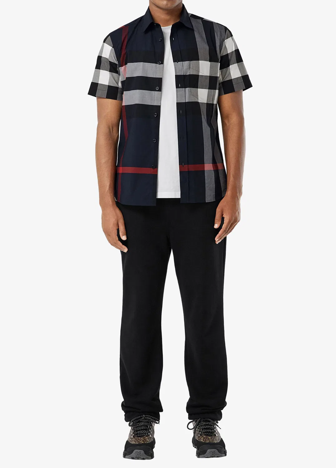Рубашка Burberry Somerton Stretch Cotton Poplin, мужская, темно-синий — фото 2