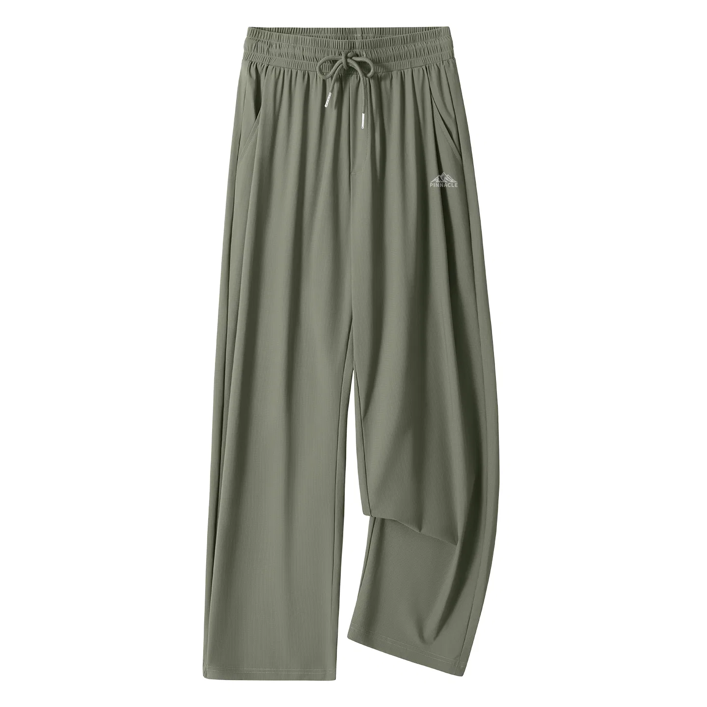 Детские спортивные брюки свободного кроя с логотипом MINISO, Цвет Lightweight Ice Silk Texture Dark Gray (Mb Iconic Peak Pants Logo) — фото 4