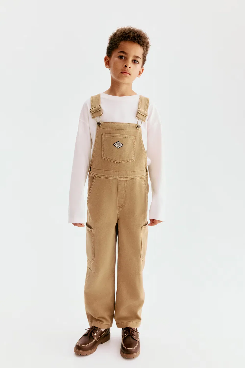 Комбинезоны из хлопчатобумажной саржи H&M, Dunkelbeige