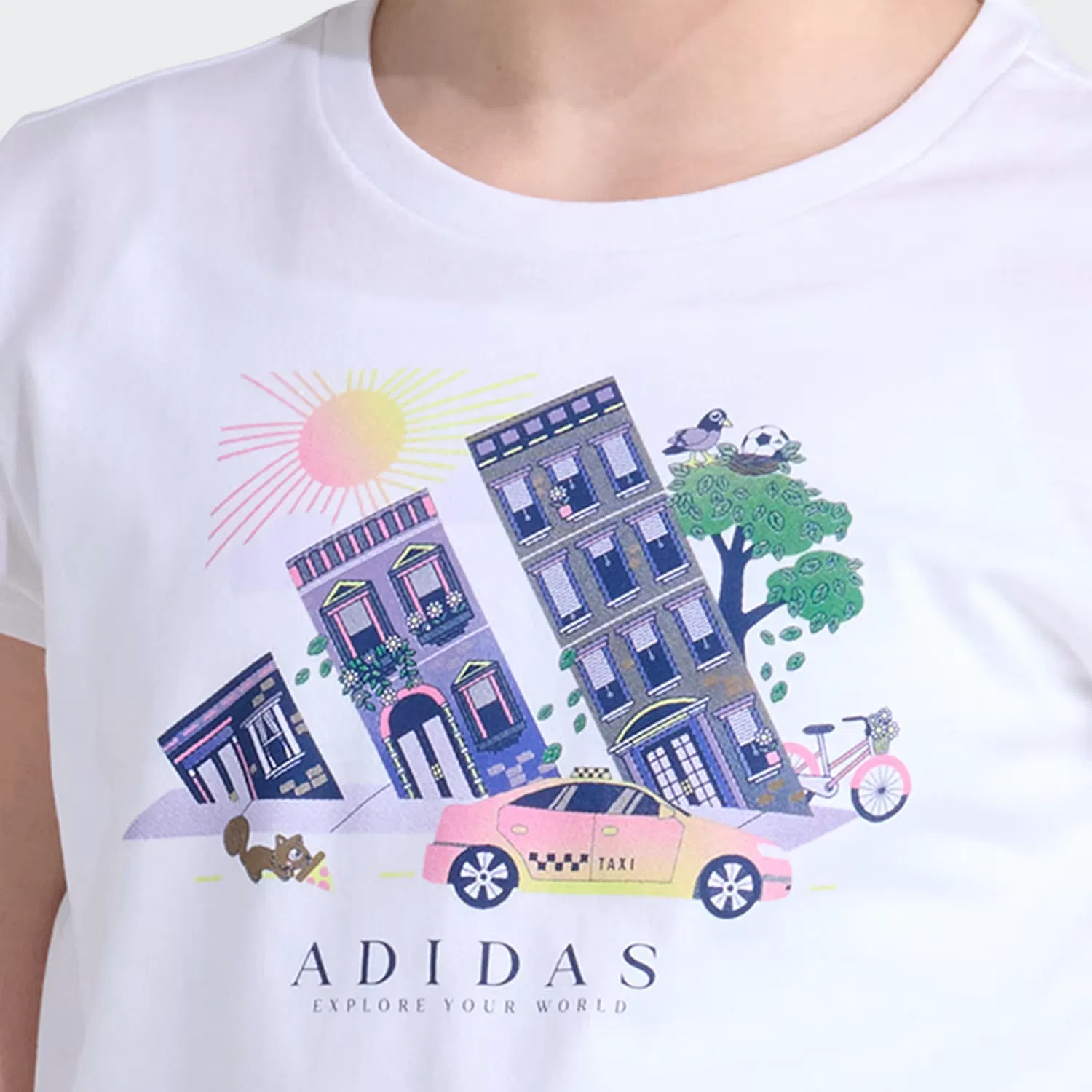 Детская футболка с короткими рукавами Adidas Sportswear, белый — фото 4