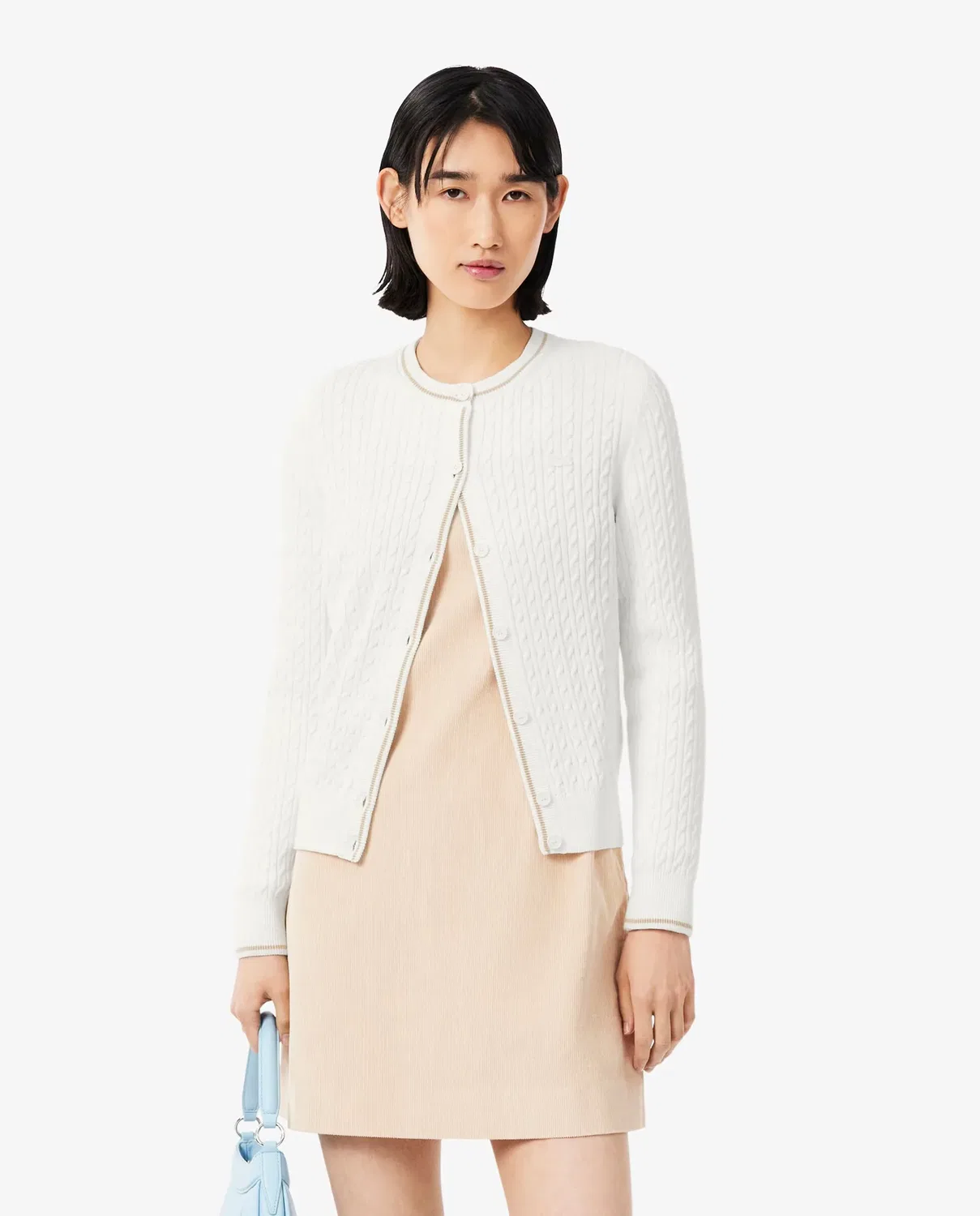 Кардиган женский Lacoste Blanco с косами