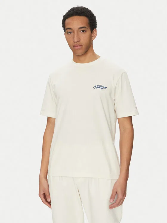 Футболка regular fit Summer Photo Tommy Hilfiger, бежевый