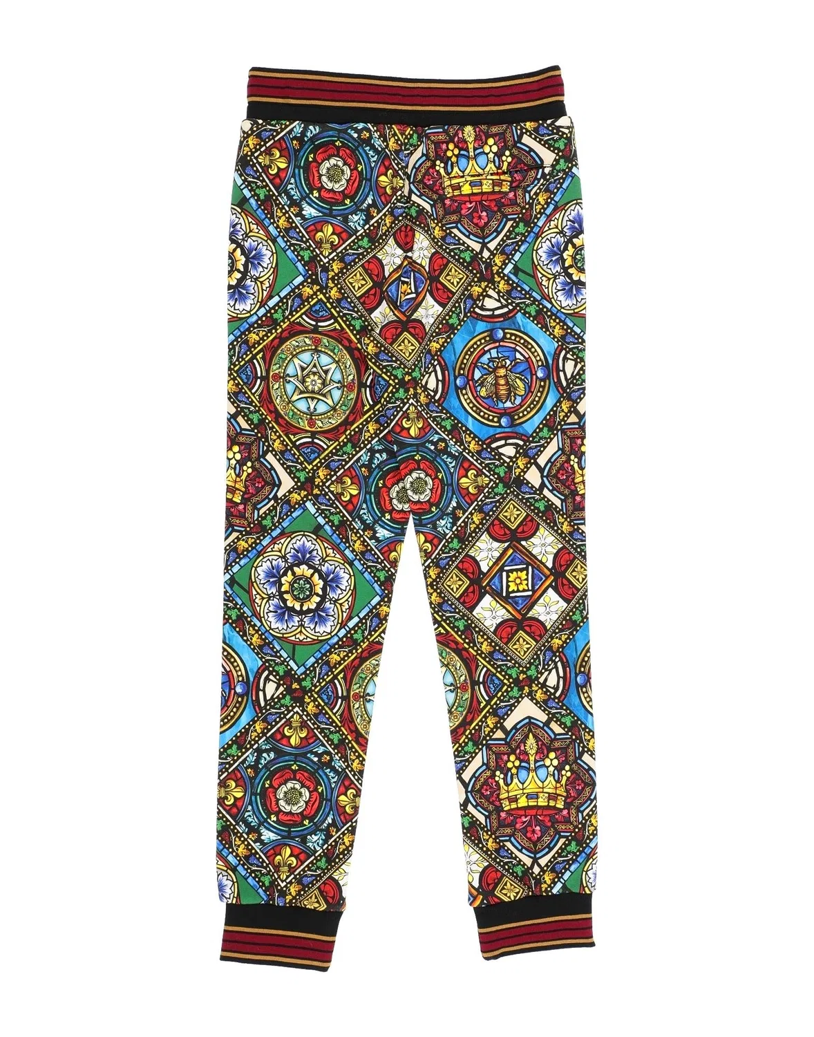 Детские спортивные штаны из футера с логотипом Dolce&Gabbana, черный — фото 2