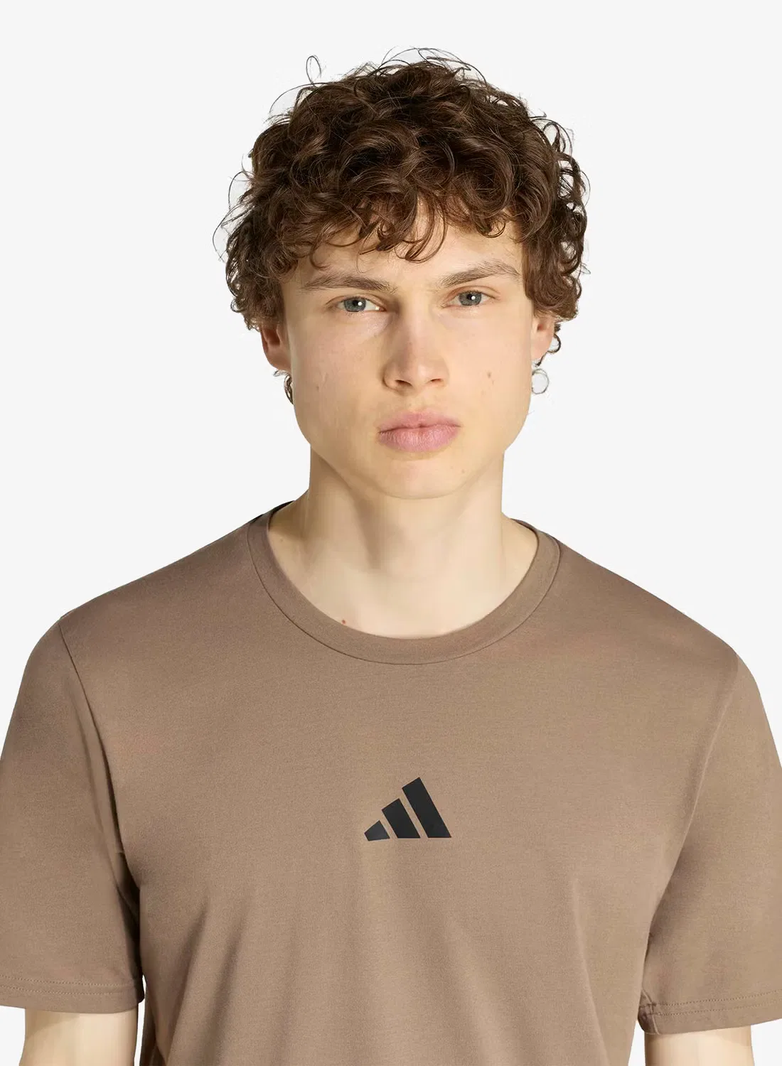 Футболка с принтом Camo Training Graphic Adidas, хаки — фото 3