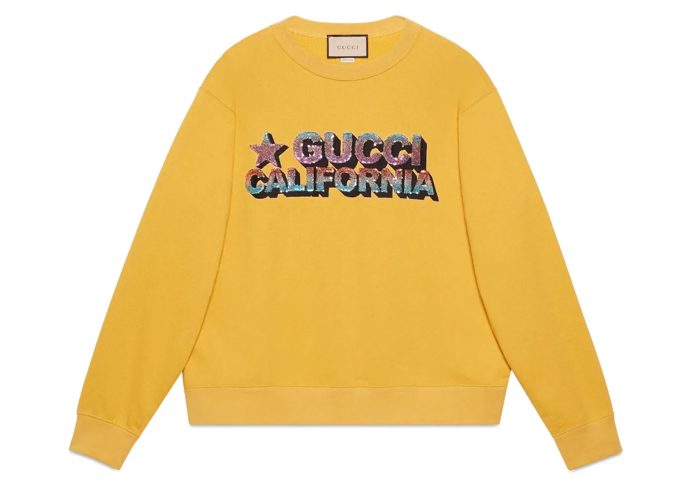 Мужской свитшот с блестками Gucci, Yellow