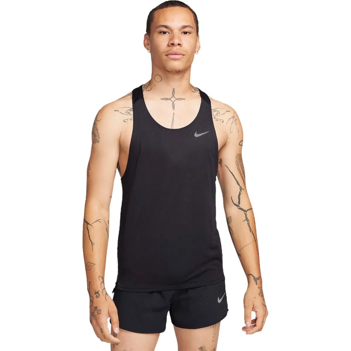 Мужской топ-майка без рукавов Dri-Fit Fast Singlet Nike, Black Reflective Silv