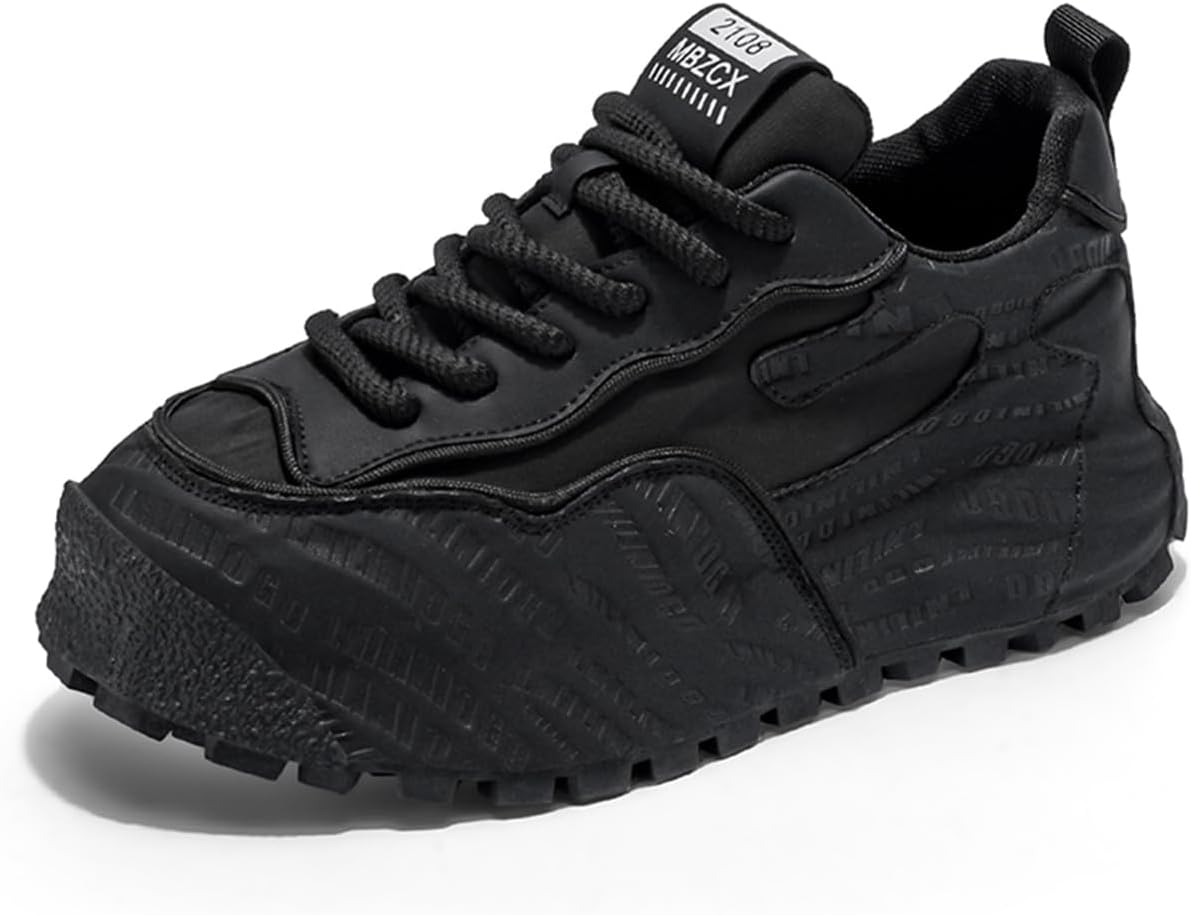 

Мужские модные массивные кроссовки, противоскользящие, для ходьбы, дышащие, на платформе, повседневные, спортивные, кроссовки в стиле «папа» Zhoupulp, черный