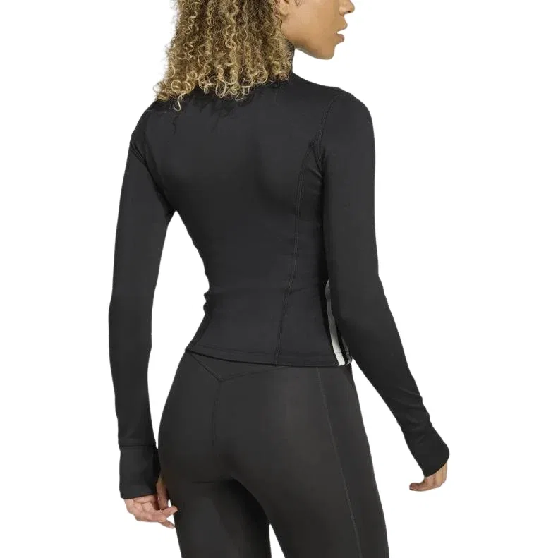 Женская куртка для тренировок Workout Essentials Zip Through Jacket 'Black White' adidas, Black/White — фото 3