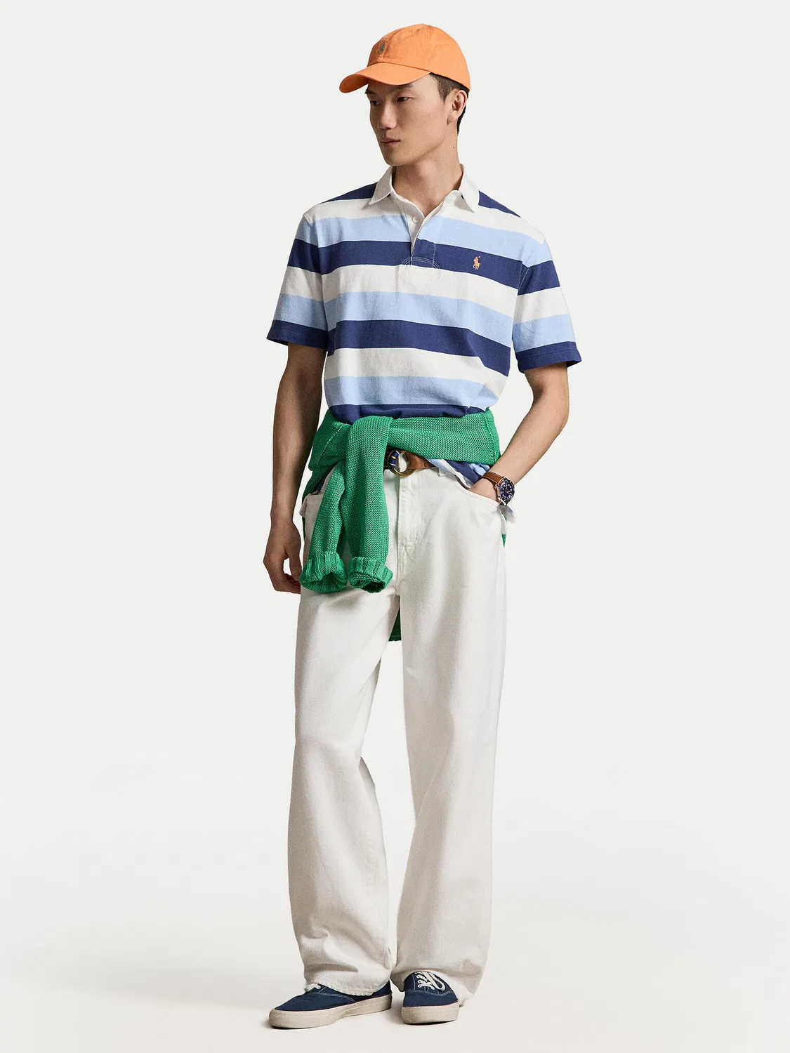 Мужское поло стандартного кроя Ssl Rug Polo Ralph Lauren, синий — фото 2