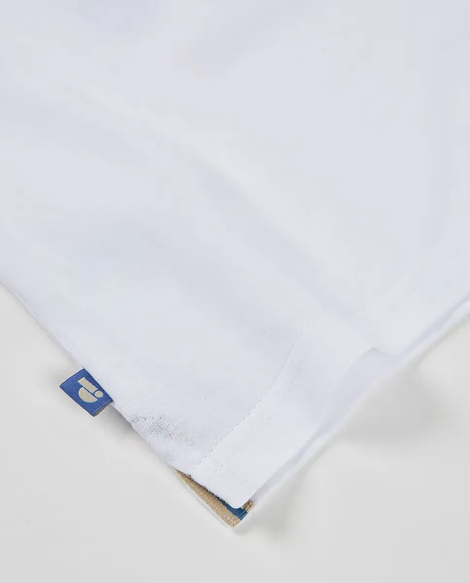 Детская футболка для мальчиков хлопковая Boboli, Blanco / Azul — фото 4