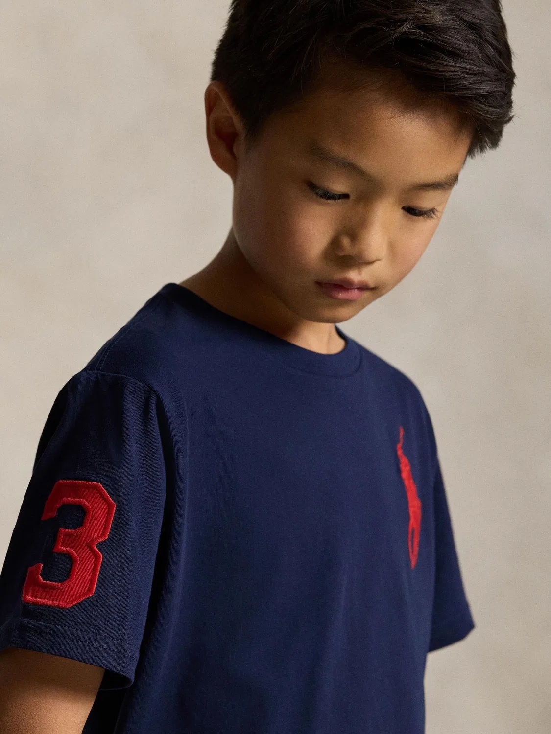 Футболка с вышивкой Big Pony Polo Ralph Lauren, синий — фото 3