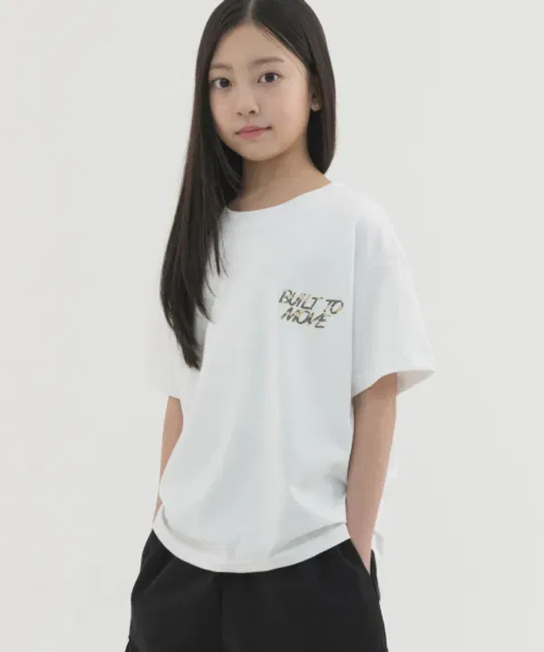 Футболка с камуфляжным принтом, Cool Cotton Pianer Kids, белый — фото 3