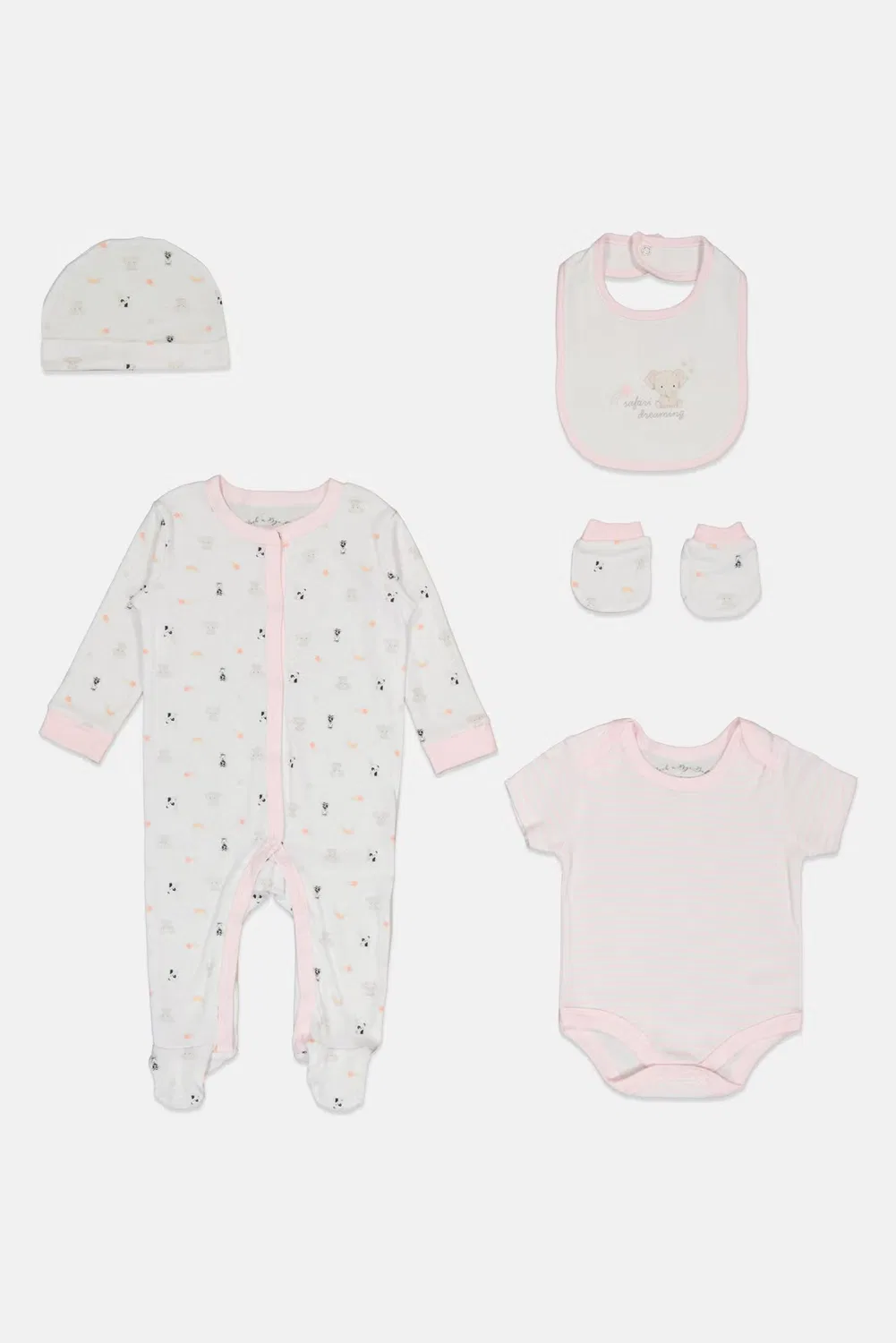 Комплект детской одежды с принтом из 5 предметов Rock-A-Bye Baby Boutique, разноцветный — фото 4