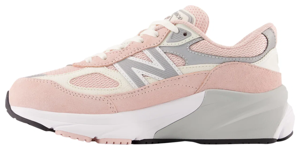 Кроссовки для девочек 990 New Balance, белый/розовый — фото 2