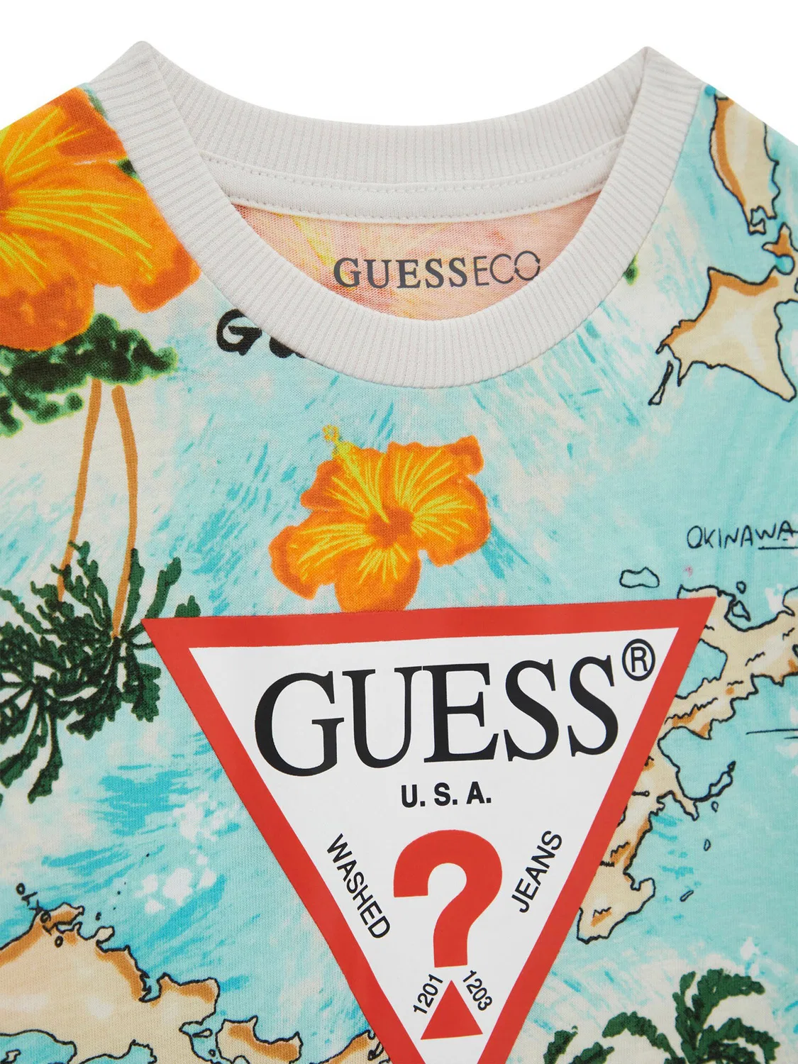 Футболка стандартного кроя для мальчика Guess, разноцветный — фото 3