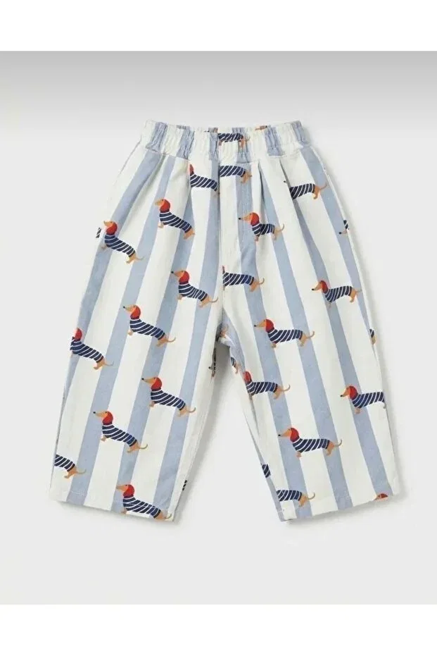Детские брюки для девочек с принтом Mono Kids, Multicolor — фото 3