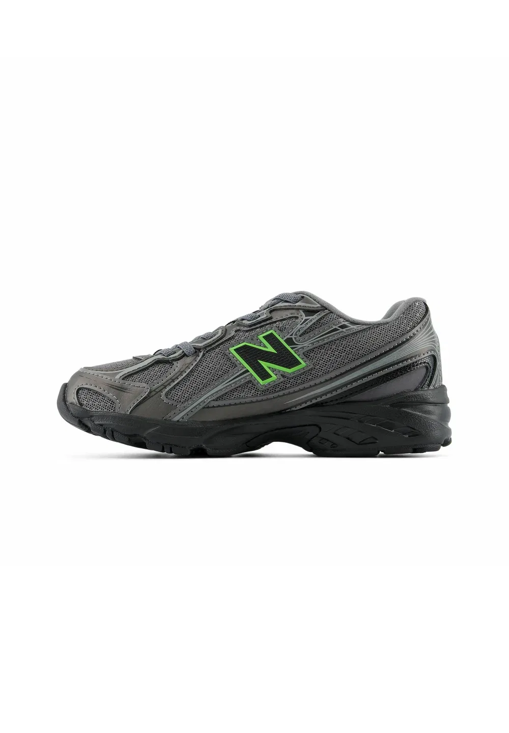 740 - тренеры New Balance, Black Metallic Alkaline Green