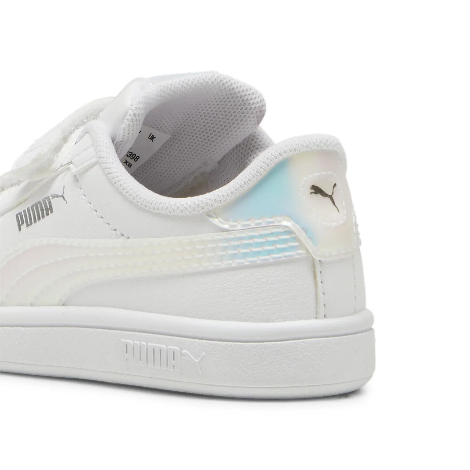 Детские кроссовки с голографическими деталями Smash 3.0 Holo Puma, Weiss Rosa — фото 2