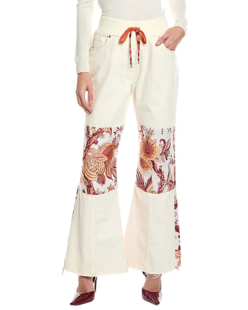 Женские джинсы с эффектом брюк Etro Balance Jean, White