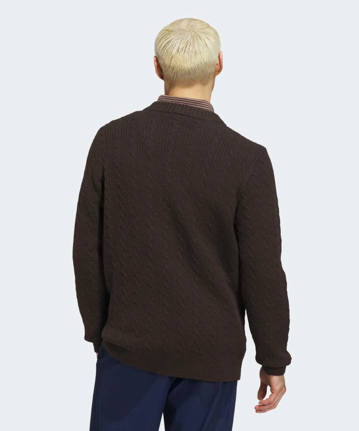 Мужской свитер с длинным рукавомOriginals Cable Knit Adidas, Dark Brown — фото 2