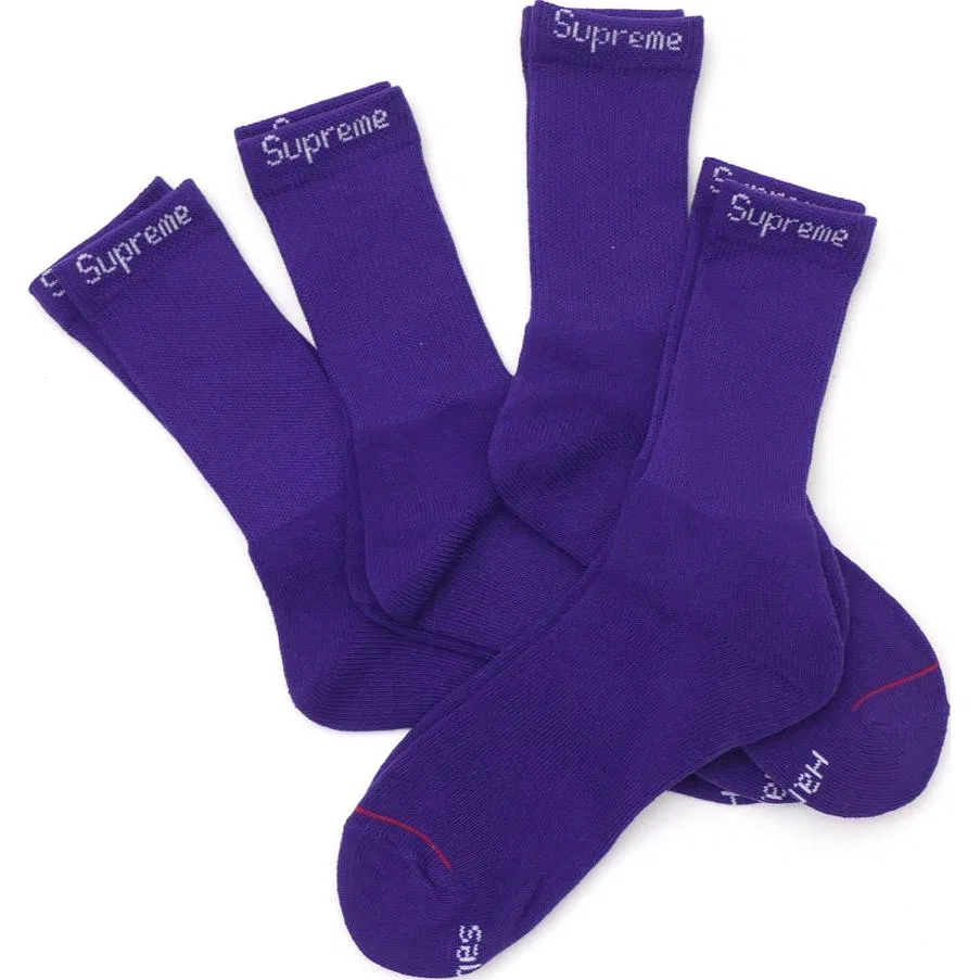Комплект носков Supreme Hanes, Purple — фото 3
