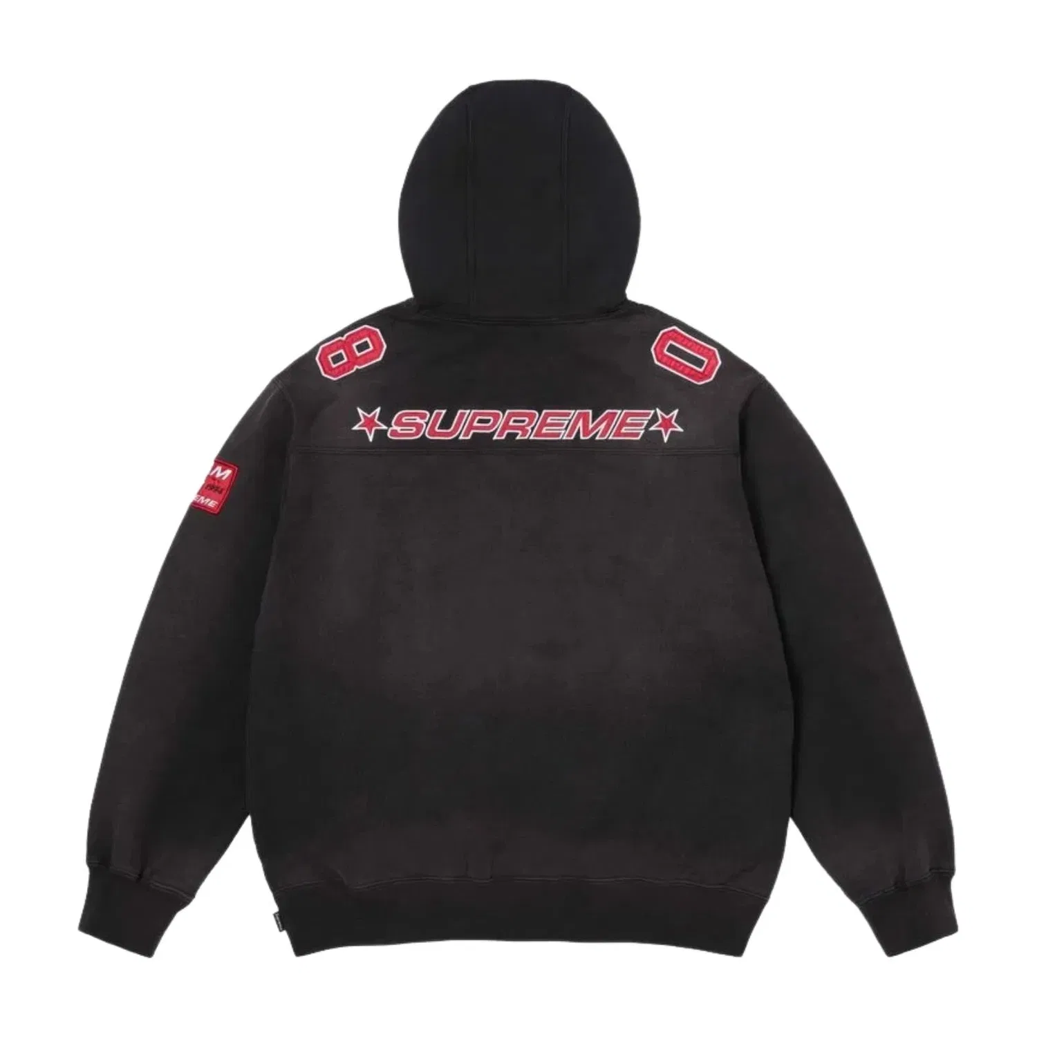 Мужское худи с принтом Football Jersey Supreme, черный — фото 2