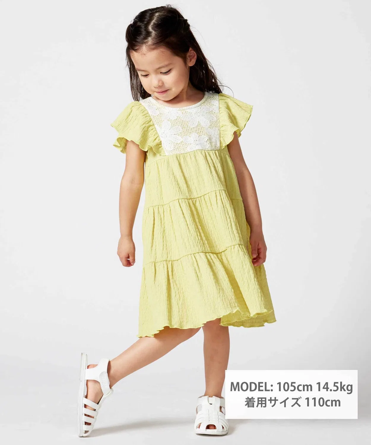Детское платье для девочек с кружевом без рукавов York Lace BeBe, Off White — фото 3