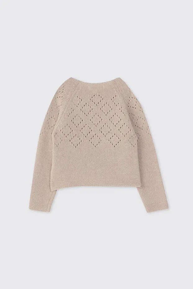 Детский вязаное кардиган для новорожденных Patachou Panço, Beige — фото 2