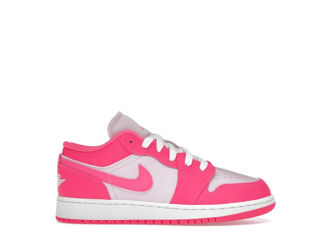 Детские кроссовки с низким верхом Jordan 1 Low Valentines Day Jordan, Pink Foam/Hyper Pink/Sail