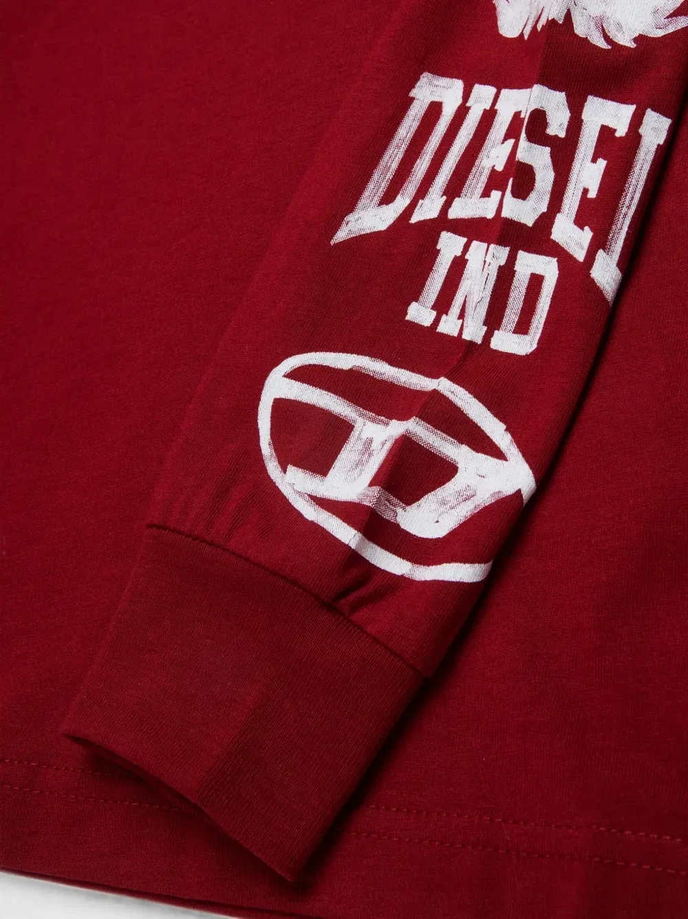Худи с длинными рукавами и капюшоном Diesel Kids, красный — фото 4