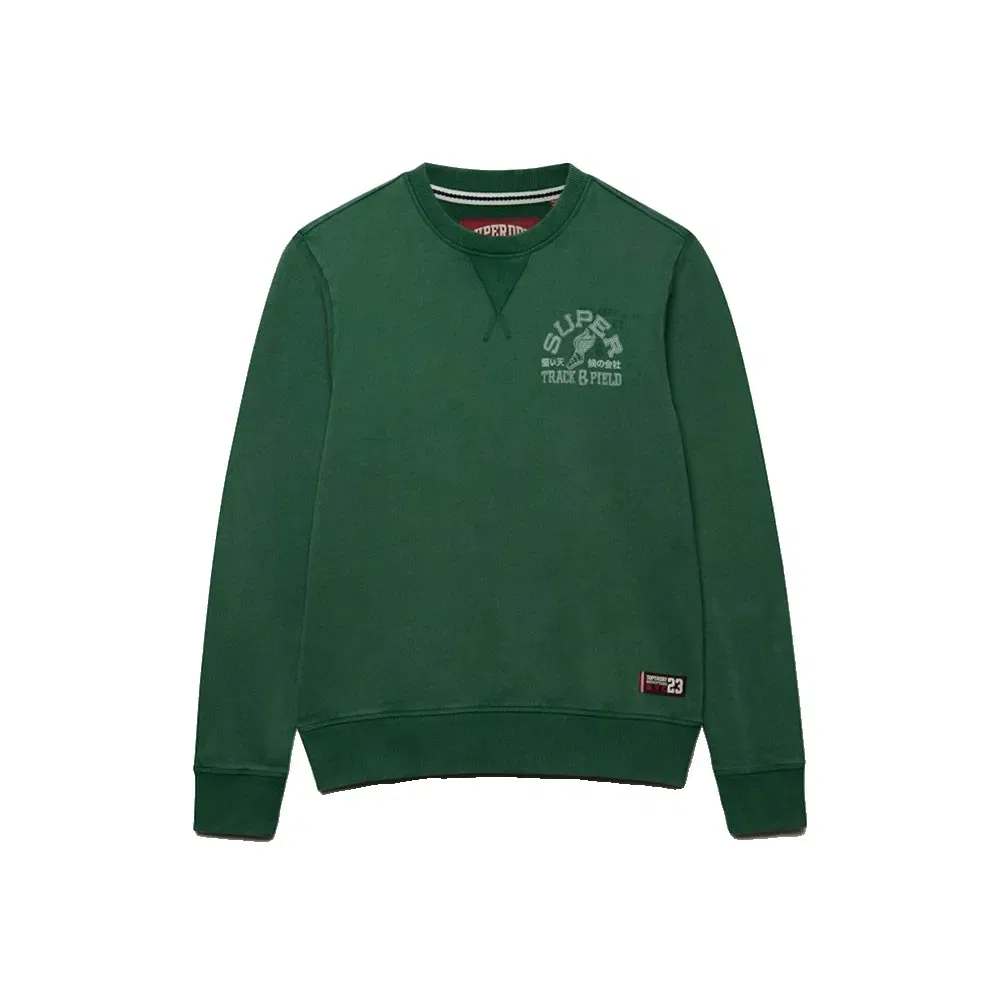 Свитшот Vintage Prep Relaxed Crew Superdry, зеленый