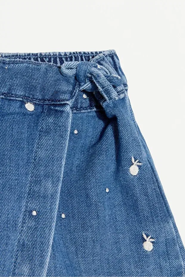 Детские шорты для девочек джинсовые Denim Short Skirt Lefties, Indigo — фото 3