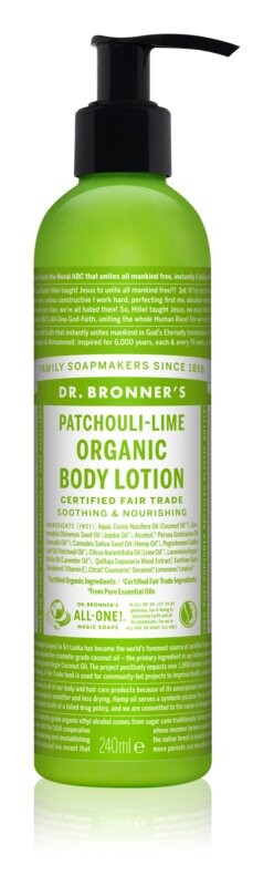 

Интенсивно восстанавливающее молочко для тела Dr. Bronner’s Patchouli & Lime