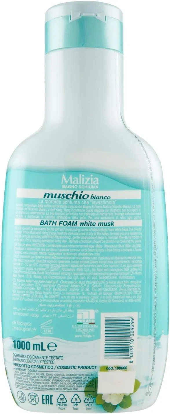 Пена для ванны White Musk Malizia 1 л — фото 3