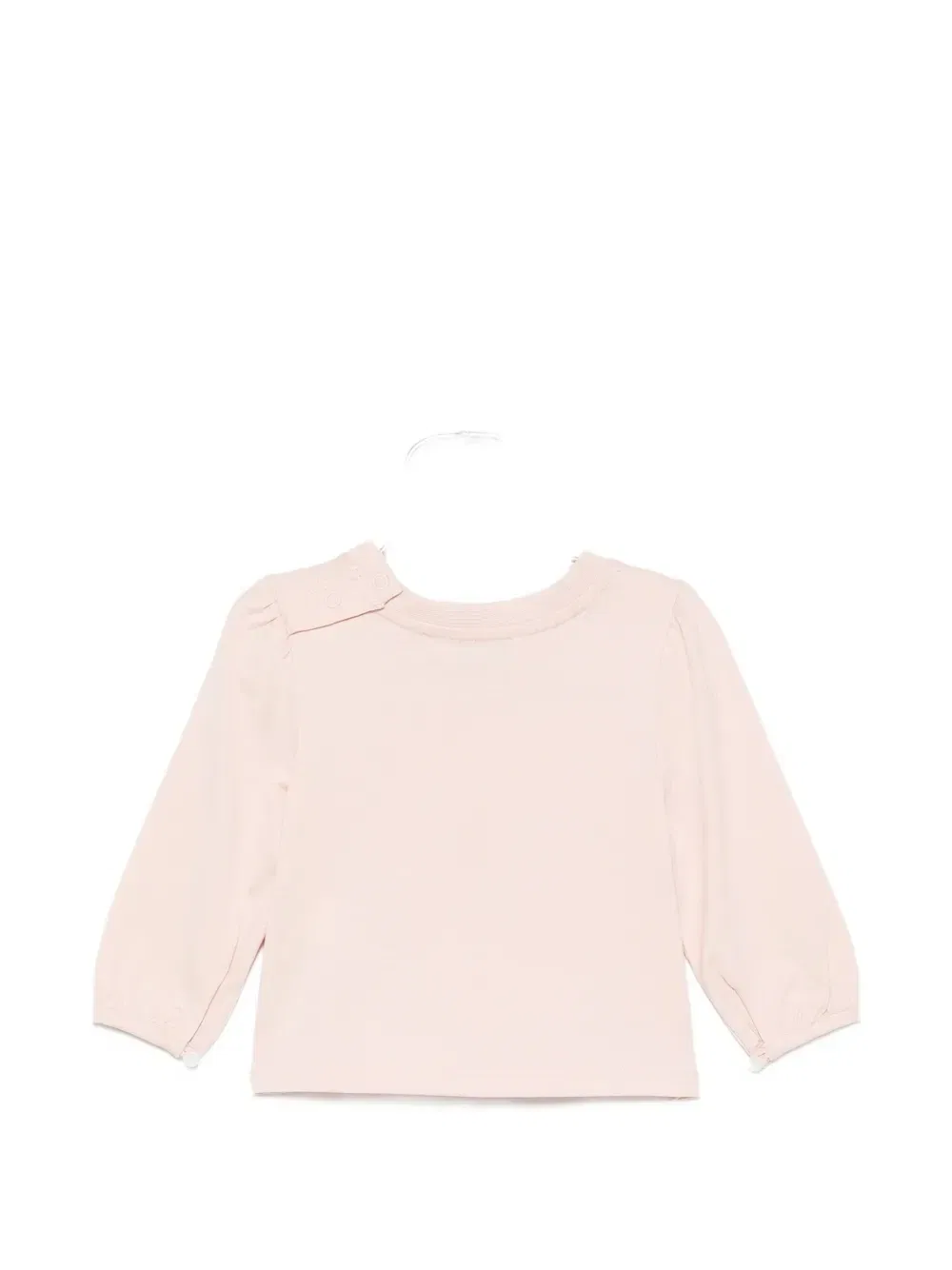 Футболка с длинным рукавом и принтом медведя Burberry Kids, розовый — фото 2
