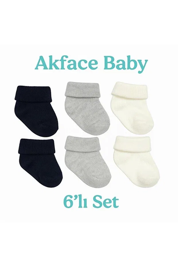 Детские носки для мальчиков хлопковые 6 шт Plain Akface, Black
