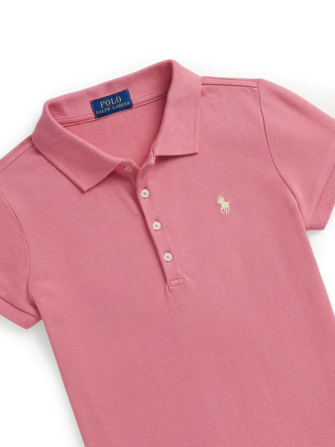 Поло стандартного кроя для девочки Polo Ralph Lauren, розовый — фото 3