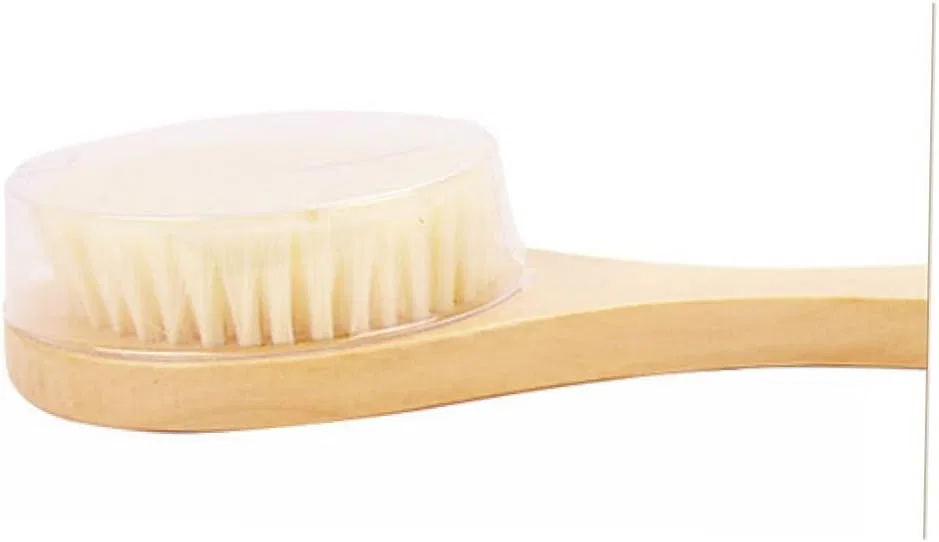 Щетка для тела деревянная с длинной ручкой SAFIGLE, Beige — фото 4
