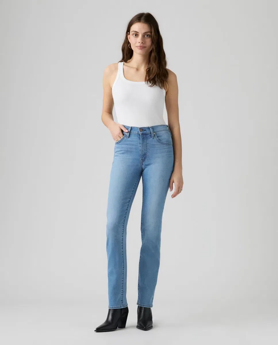 Женское узкие джинсы, Vaquero Pitillo 722 High Rise Slim Tiro Alto, Levi's, синий