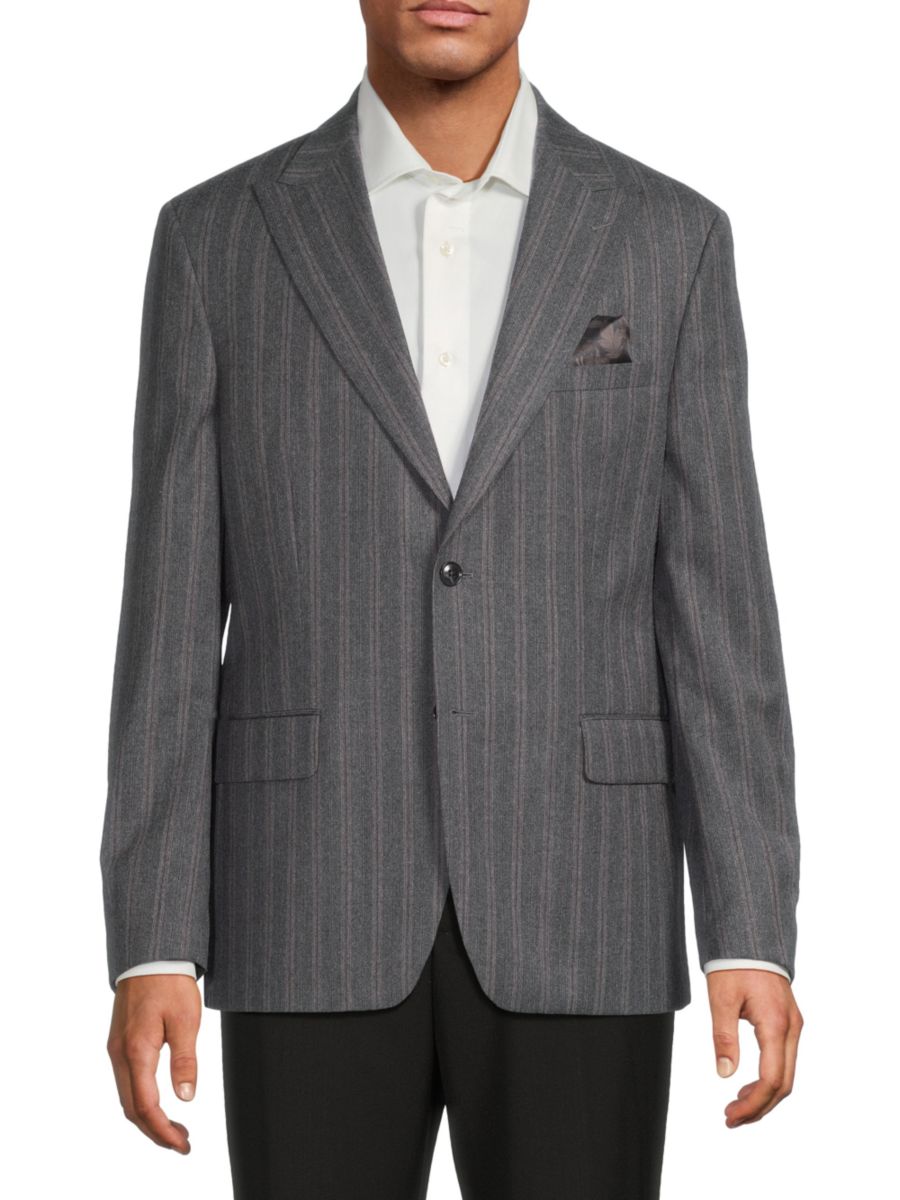 

Спортивное пальто Slim Fit из шерстяной смеси фланели в полоску Tallia, цвет Charcoal Brown, Черный, Спортивное пальто Slim Fit из шерстяной смеси фланели в полоску Tallia, цвет Charcoal Brown