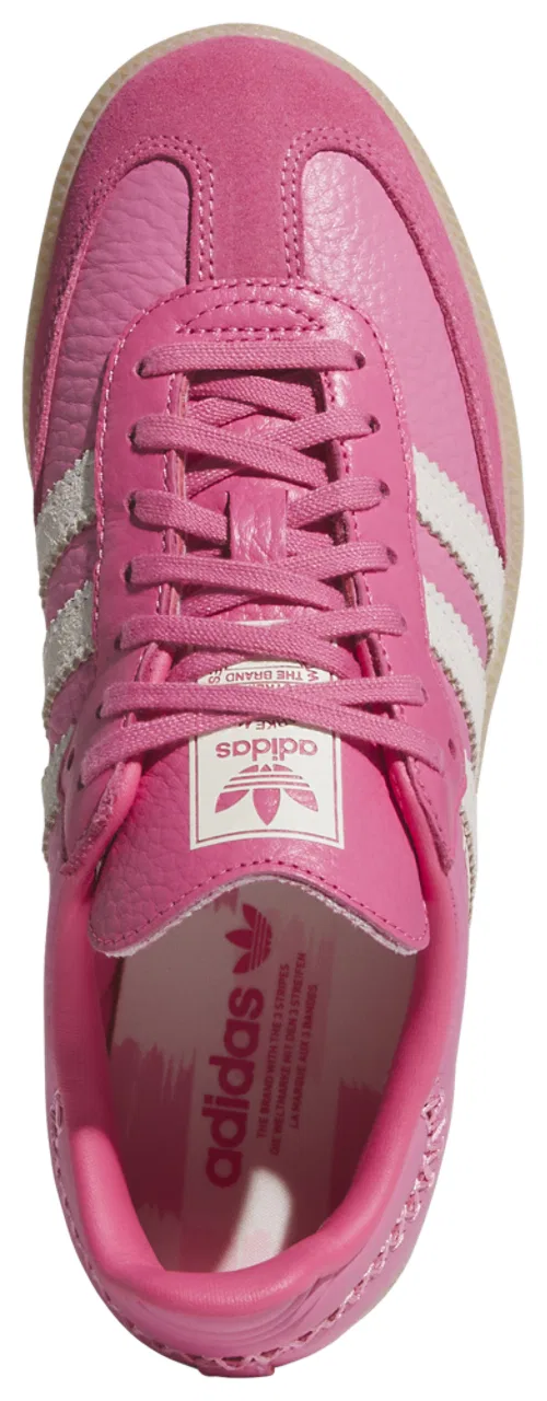 Кроссовки для девочек Samba Adidas, цвет Off White/Bliss Pink/Bliss Pink — фото 4