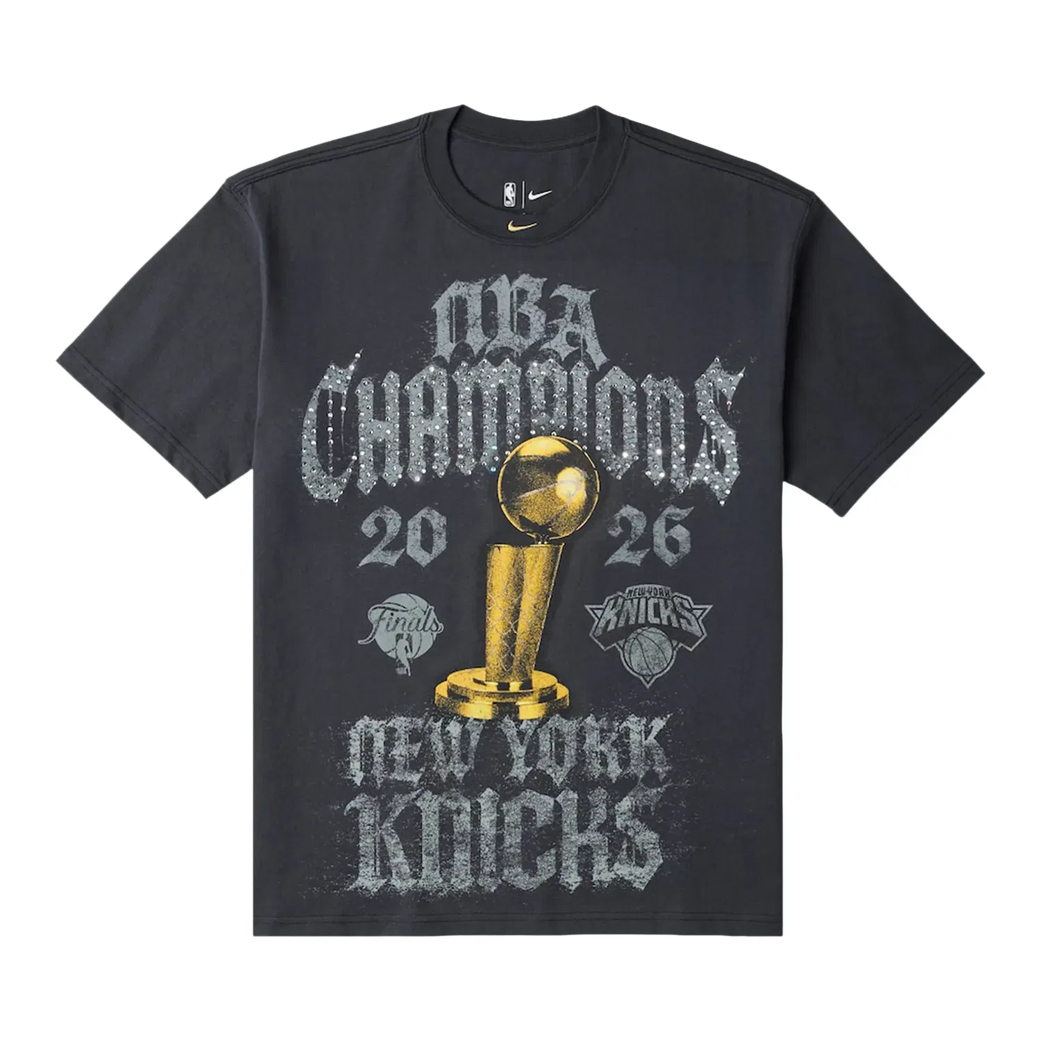 Футболка Nike New York Knicks 2026 NBA Finals Champions Authentic On Court T-Shirt, черный