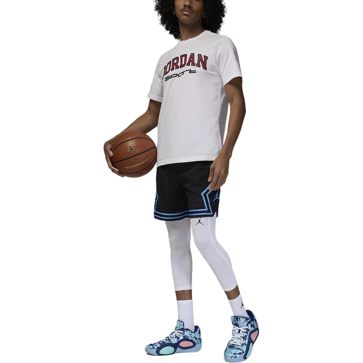 Мужские леггинсы Dri-FIT 3/4 Jordan, White/Black — фото 4