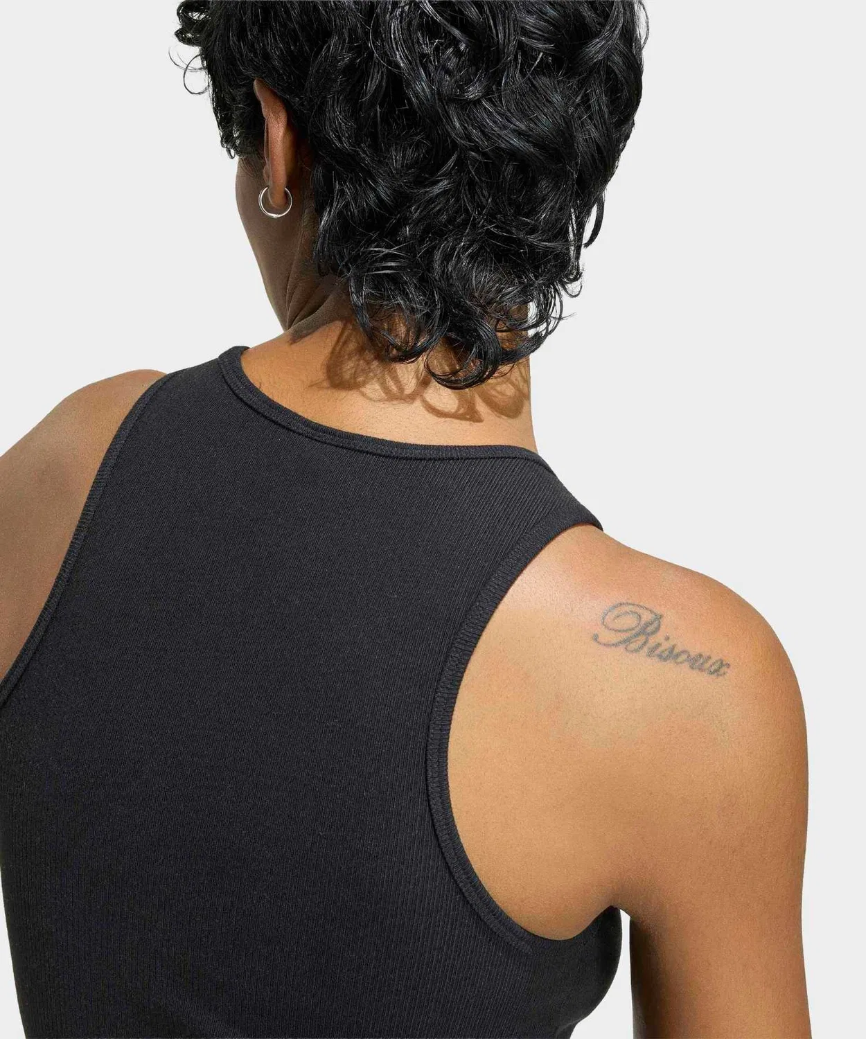 Женский топ без рукавов Essential Rib Tank Top Adidas Originals, Black — фото 4