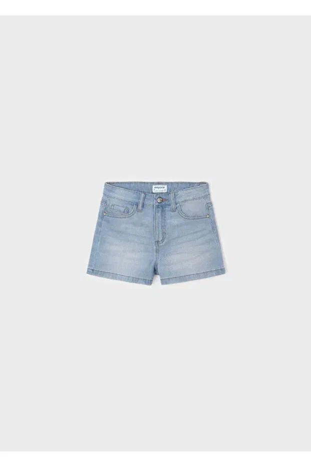 Детские шорты для девочек джинсовые Basics Mayoral, Blue — фото 4