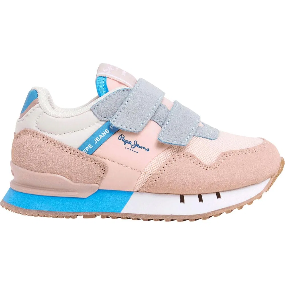 Детские кроссовки для девочек с липучкой London Band GK Pepe Jeans, Orange Orange Dark Peach