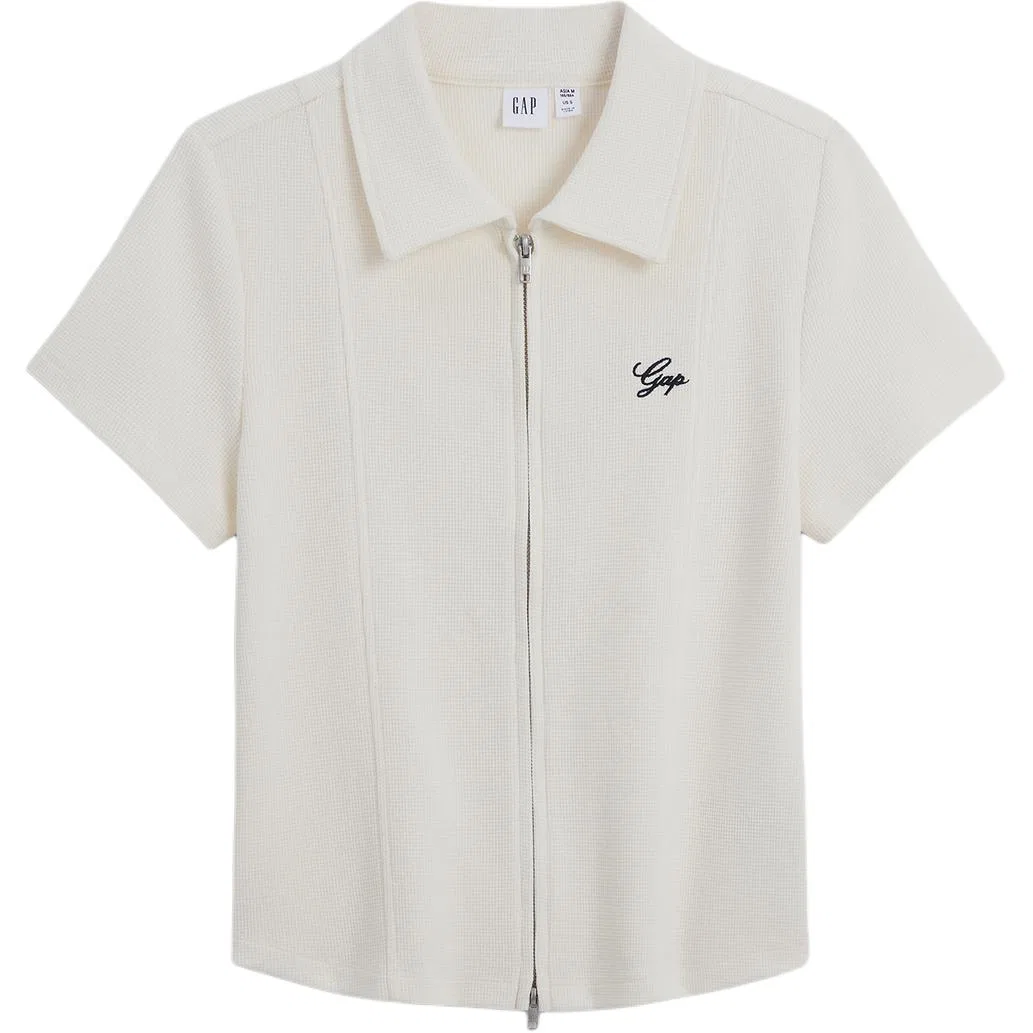 Женская футболка с отложным воротником GAP, Ivory White