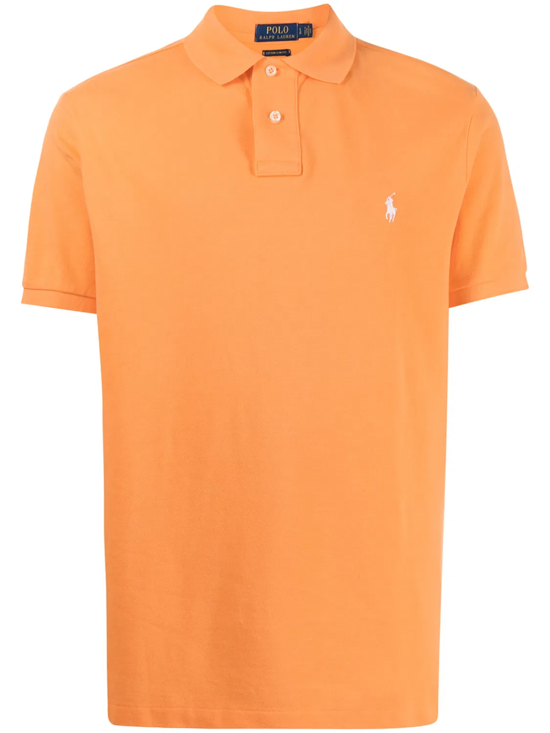Поло с вышивкой из пике Polo Ralph Lauren, оранжевый