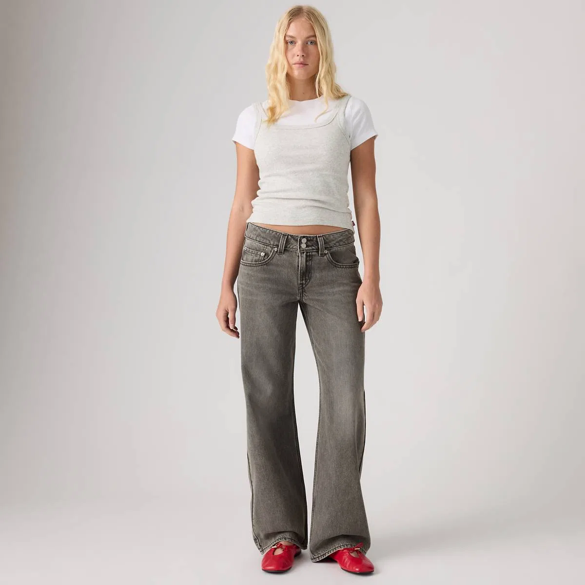 Свободные женские джинсы Superlow Levi's, Disquiet Day - Gray